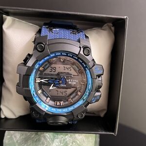 Activa Blue and Black Digital Analog Watch